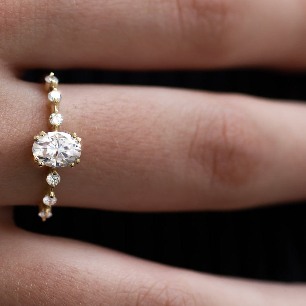 Lab Grown Diamond Ring, 14K Gold Diamond Engagement Ring, Forever Bril