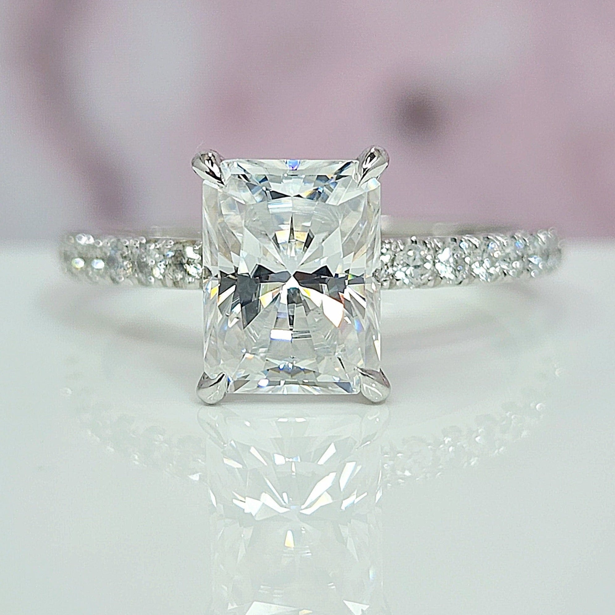 Ct Dainty Radiant Cut Diamond Engagement Ring x mm VS High End
