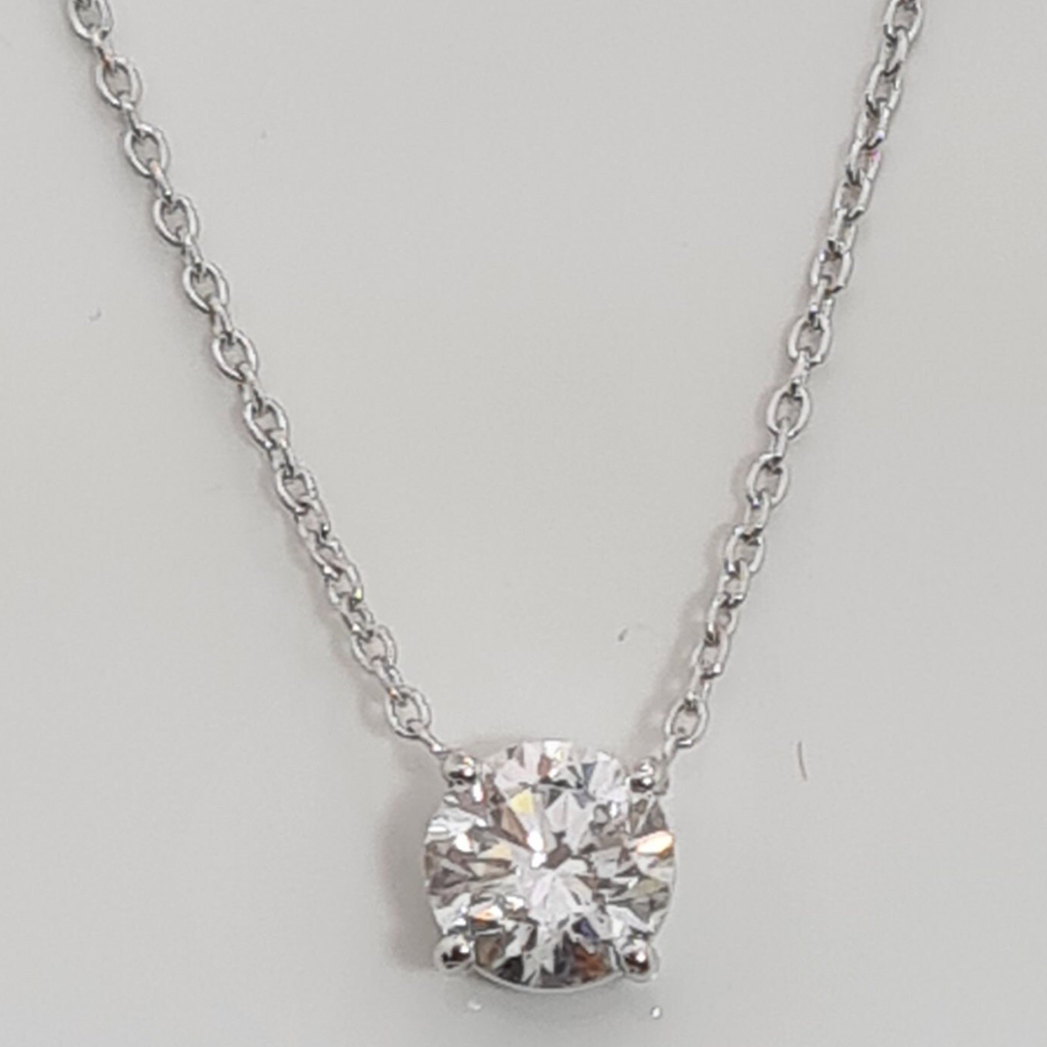 0.5 CT Cvd Diamond Pendant Wedding Necklace, Anniversary Diamond Necklace Solitaire Pendant